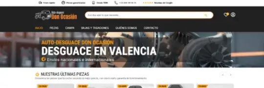 Centro Autorizado de Tratamiento de Vehículos en Valencia con tienda PrestaShop 1.7.8.7 y más de 100.000 recambios en stock