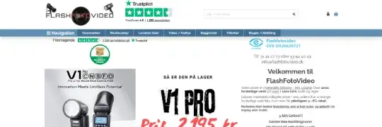 Tienda online danesa de fotografía y vídeo desarrollada en PrestaShop 1.7.7
